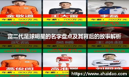 富二代足球明星的名字盘点及其背后的故事解析